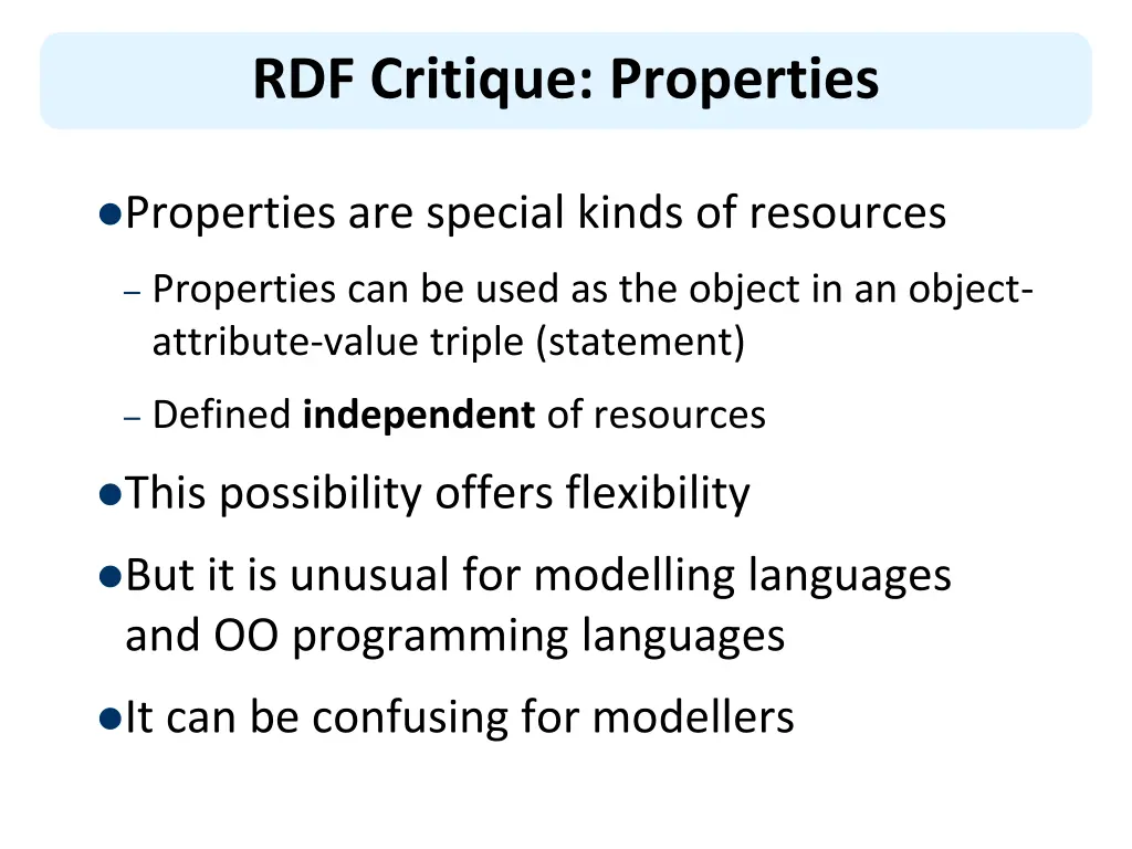 rdf critique properties