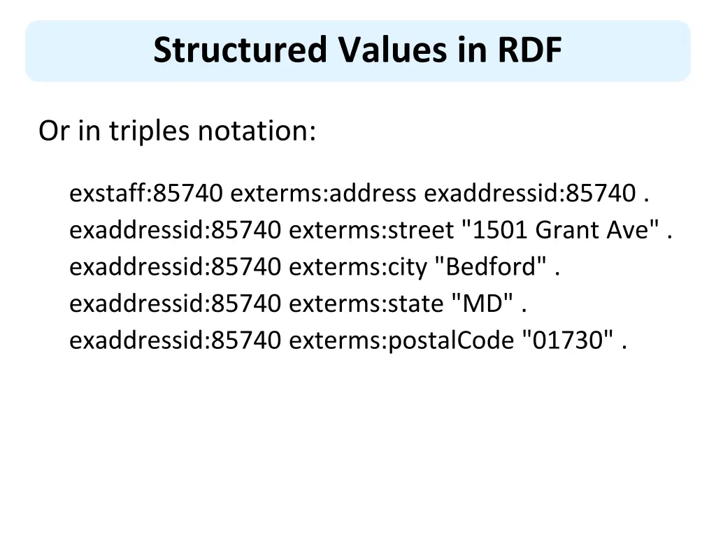 structured values in rdf 2