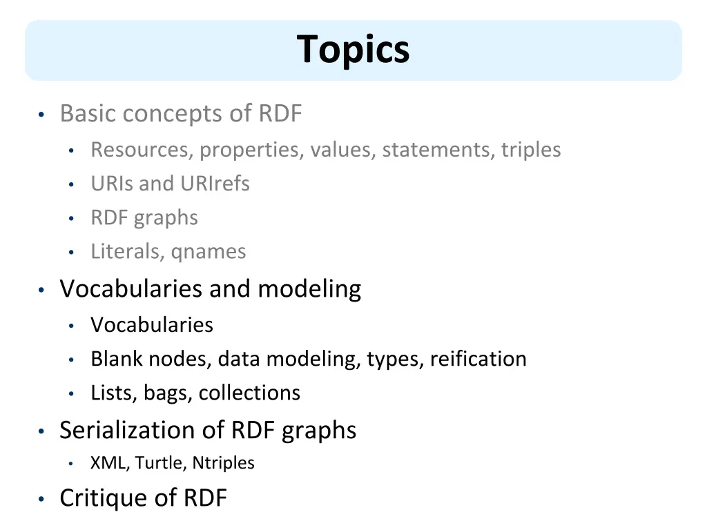 topics