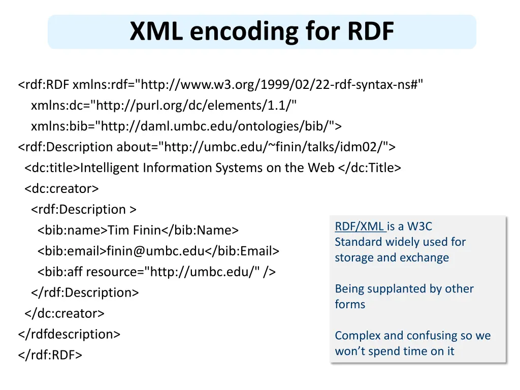 xml encoding for rdf