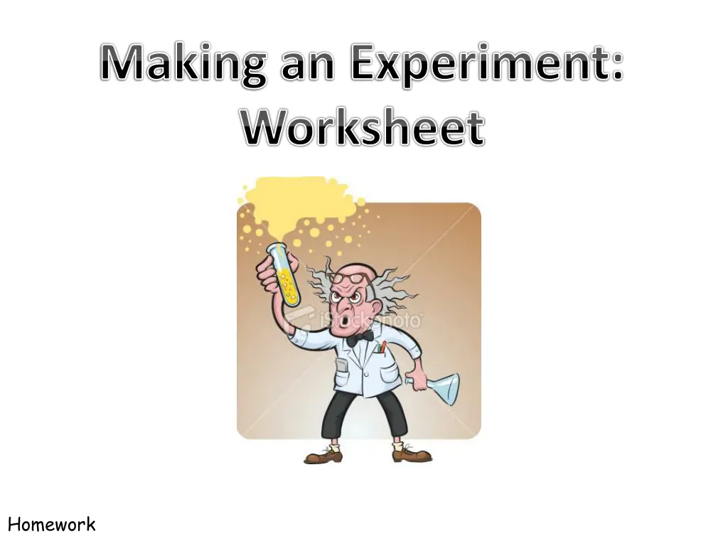 making an experiment worksheet