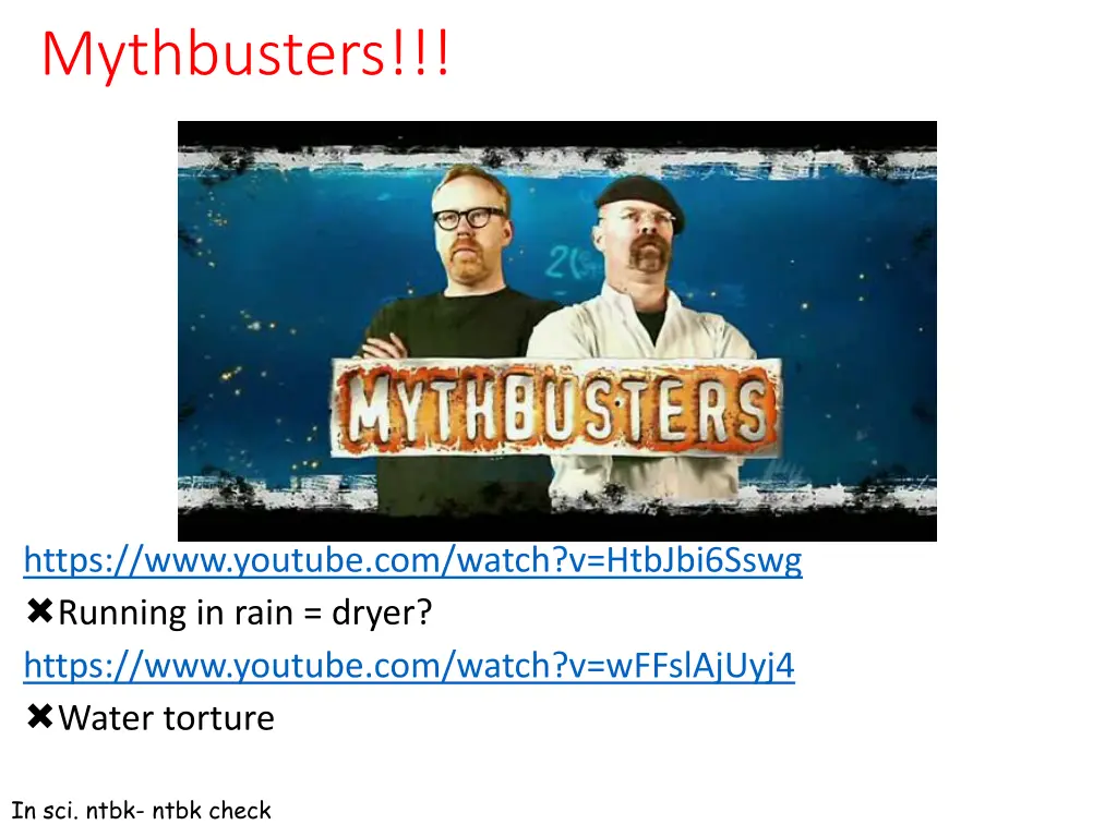 mythbusters
