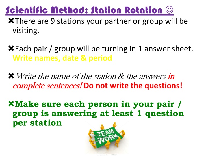 scientific method station rotation there