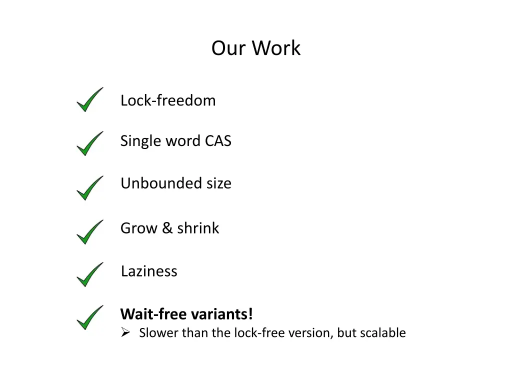 our work