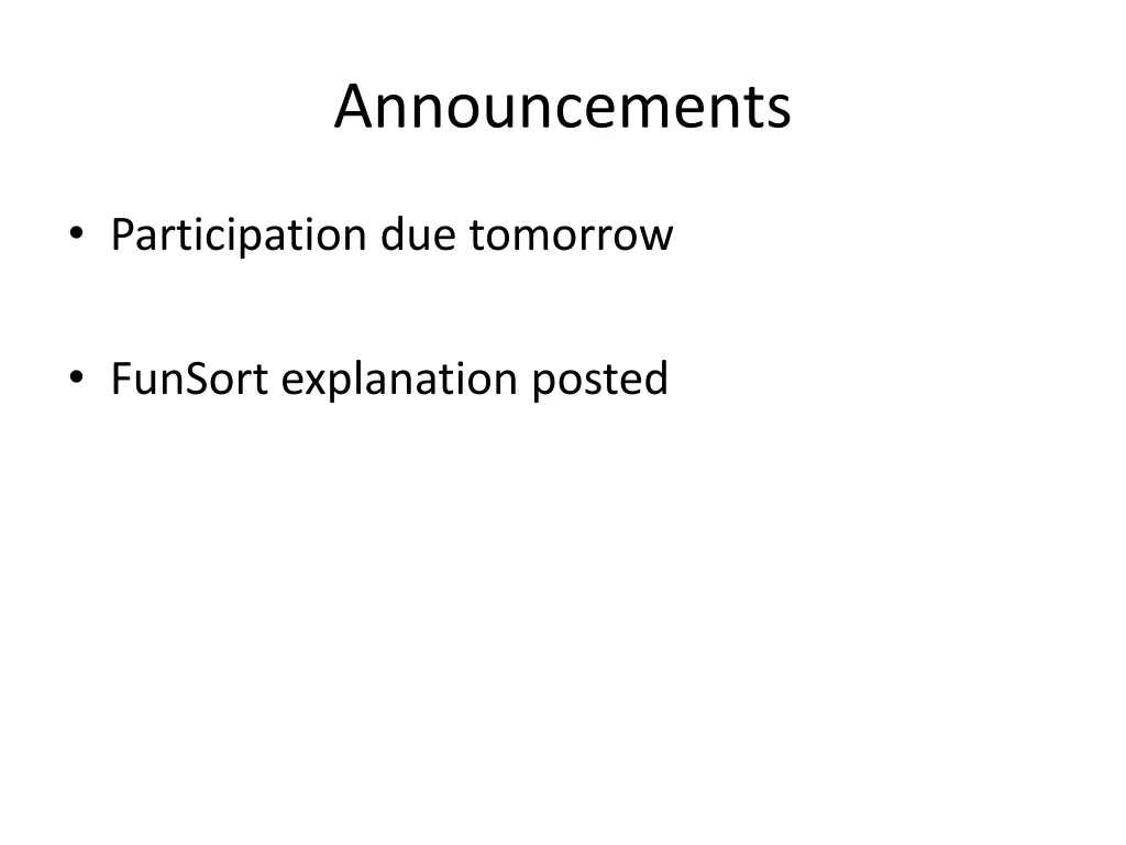 announcements