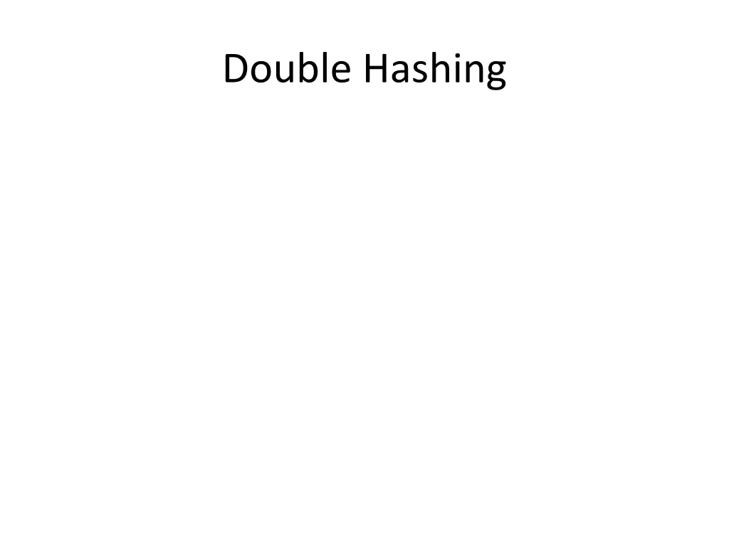 double hashing