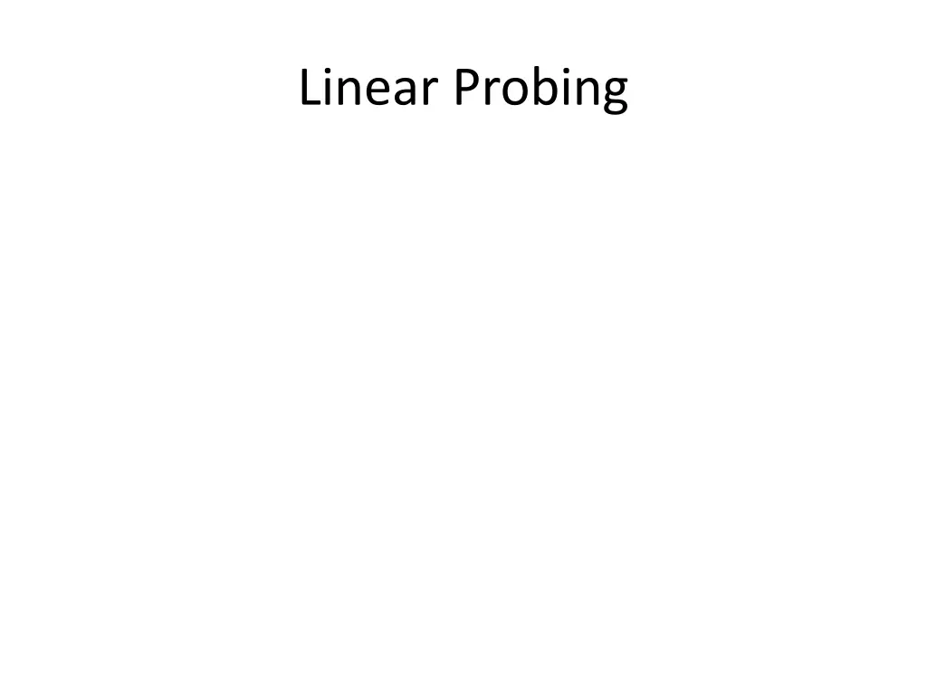 linear probing