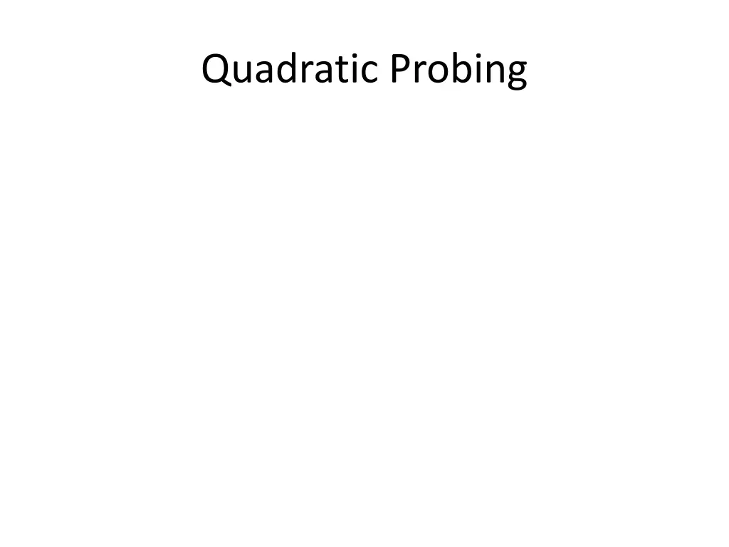quadratic probing