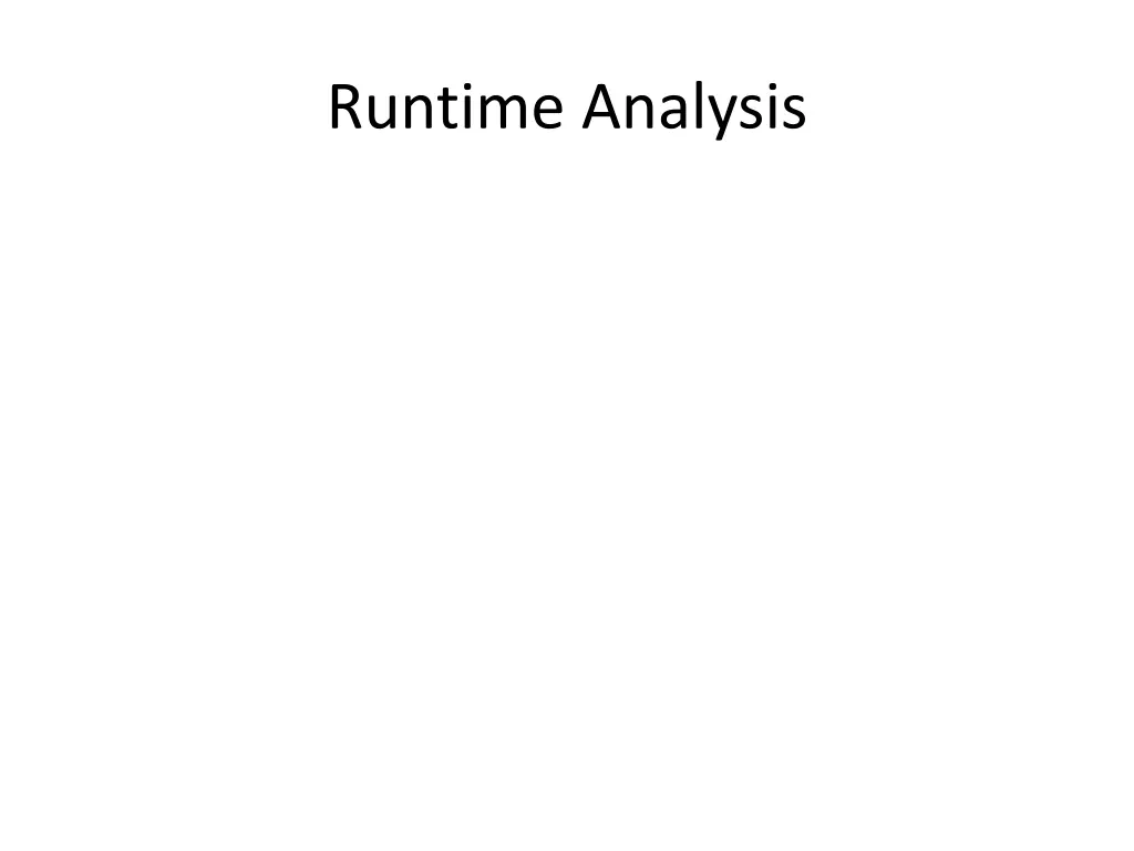 runtime analysis