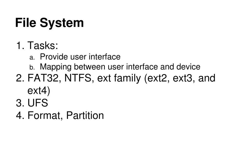 file system
