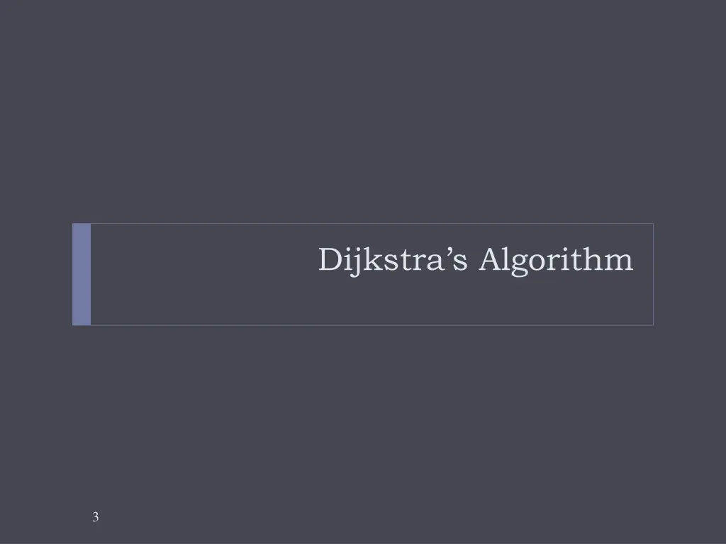 dijkstra s algorithm