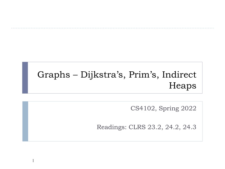 graphs dijkstra s prim s indirect