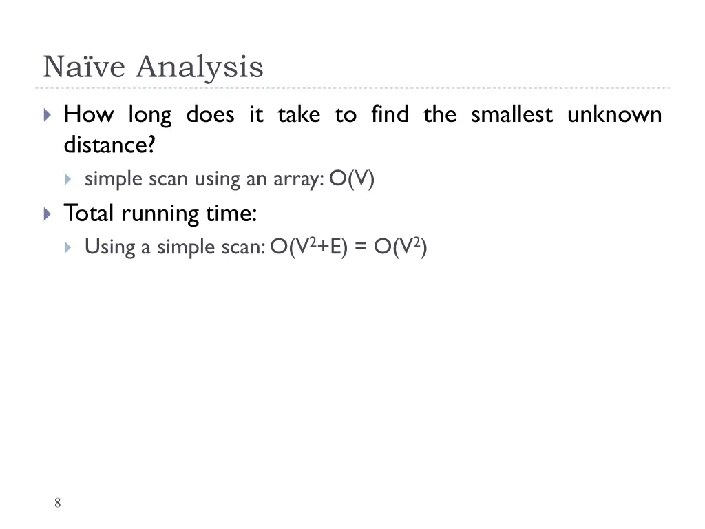 na ve analysis