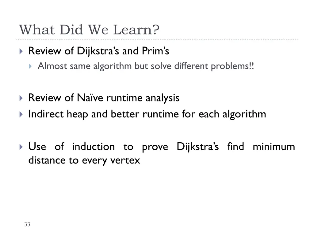 what did we learn