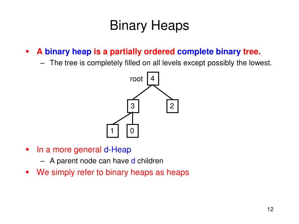 binary heaps