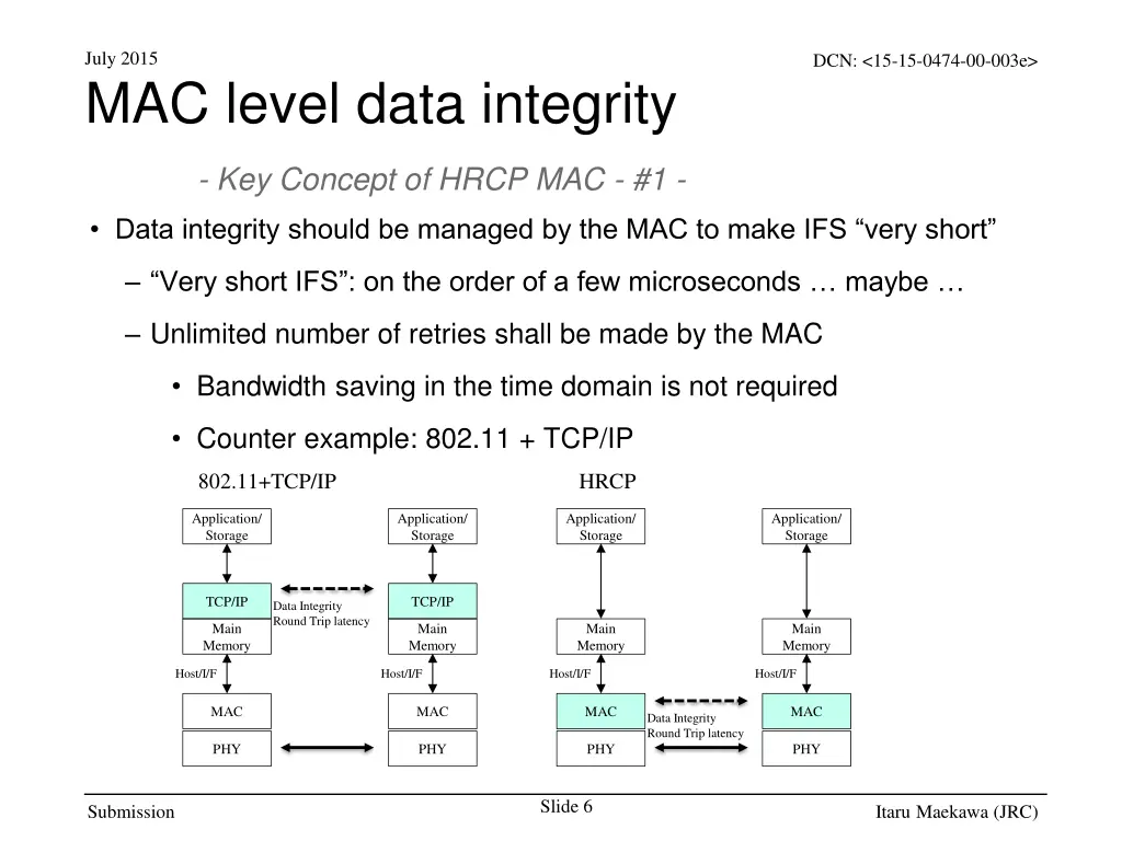 july 2015 mac level data integrity