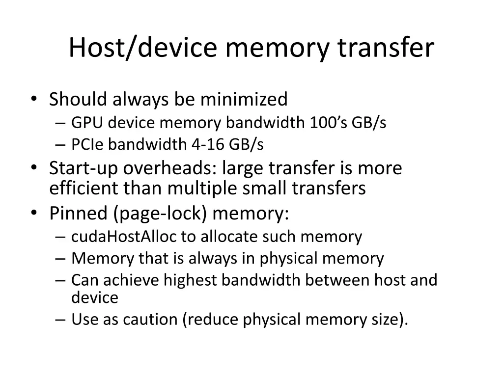 host device memory transfer