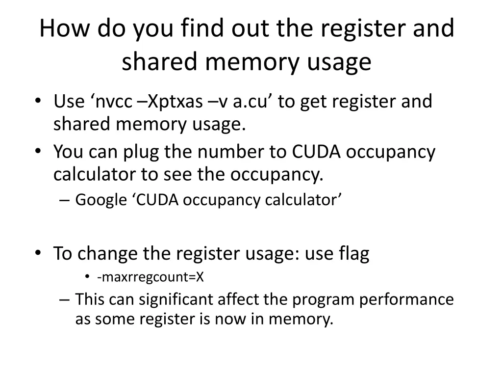 how do you find out the register and shared