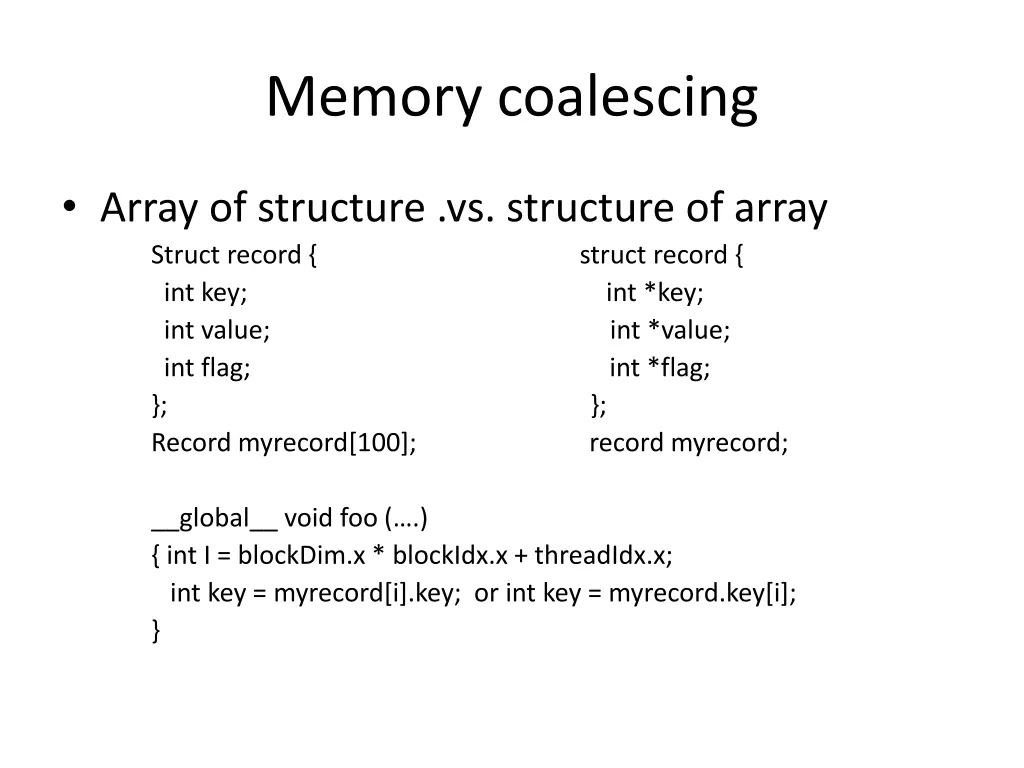 memory coalescing 3
