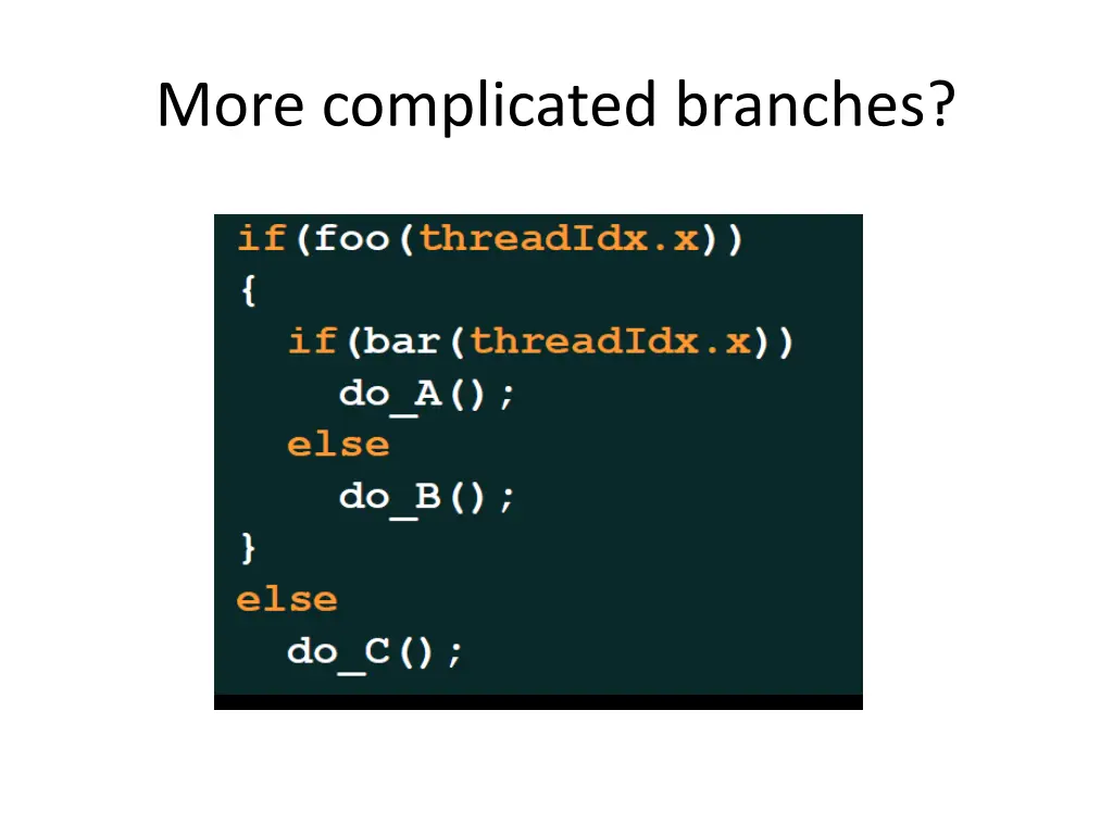 more complicated branches
