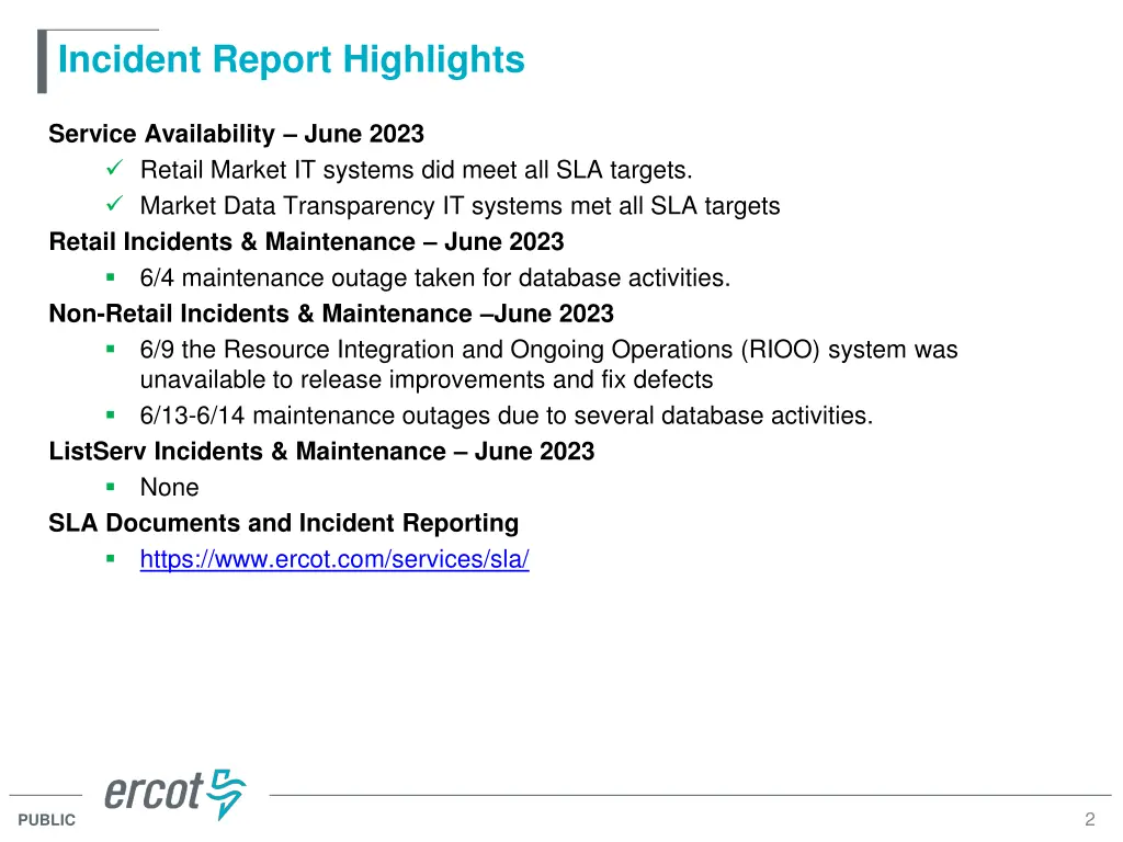 incident report highlights
