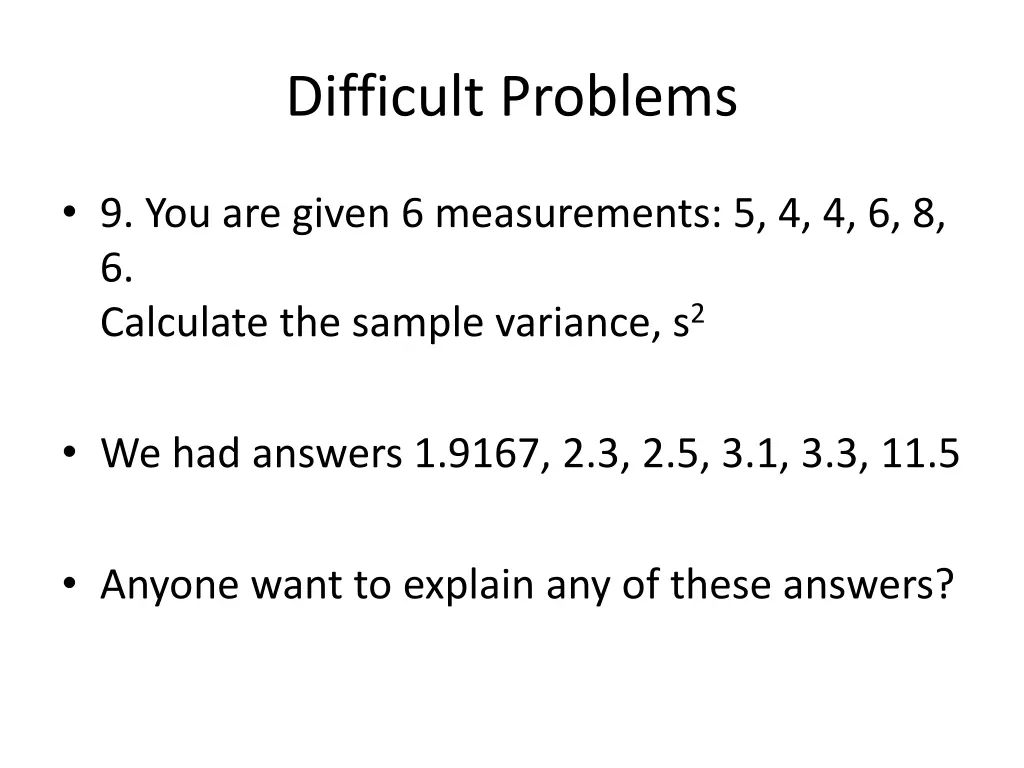 difficult problems 1