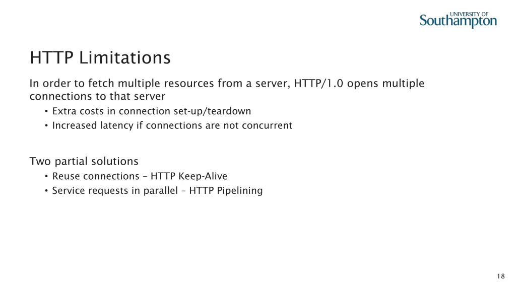 http limitations