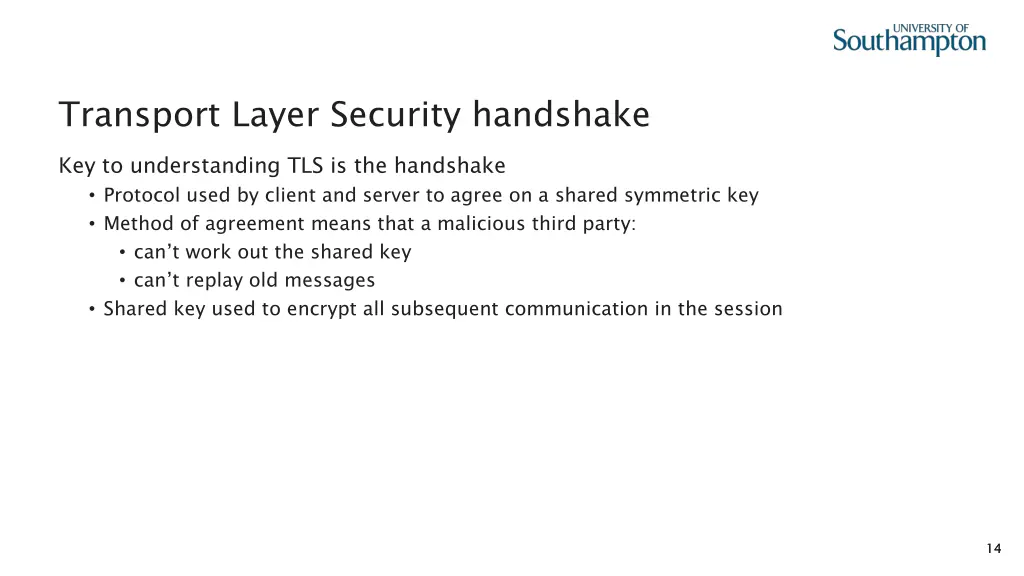 transport layer security handshake