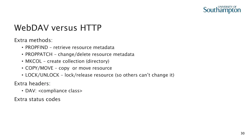 webdav versus http