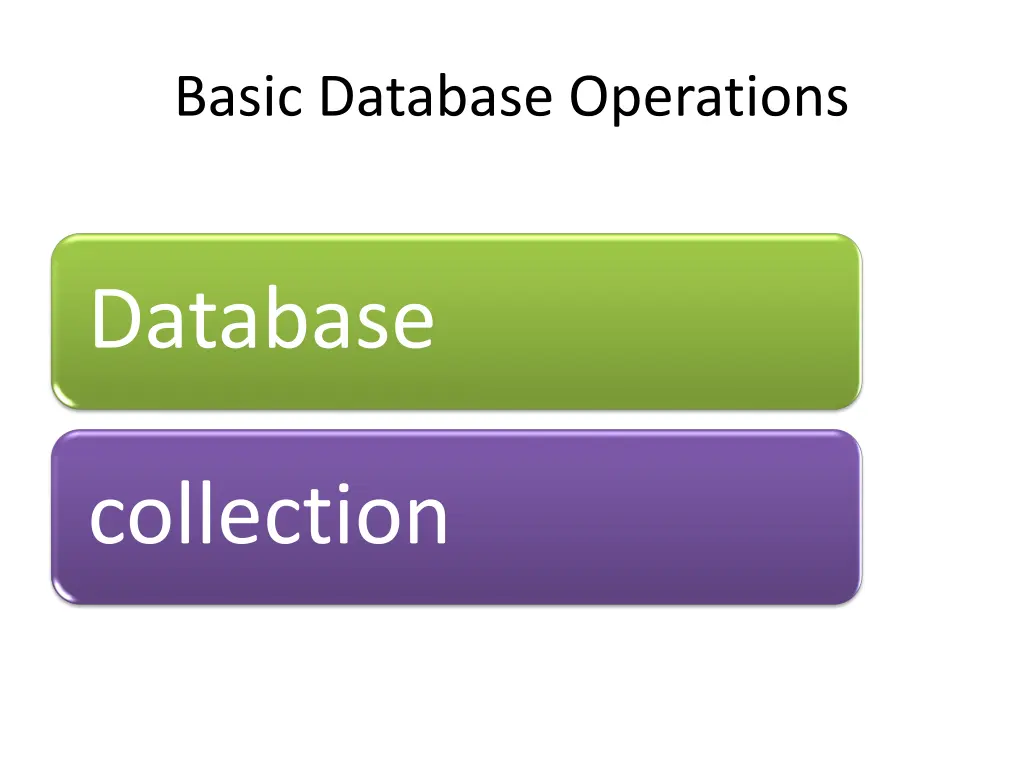 basic database operations