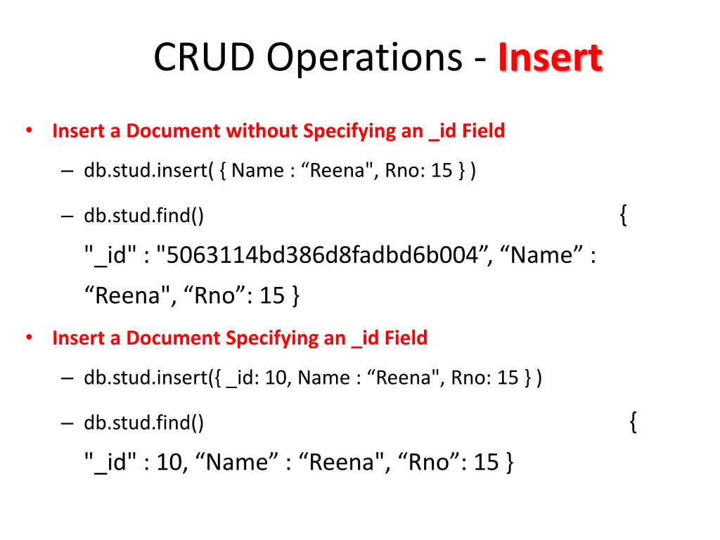 crud operations insert 2