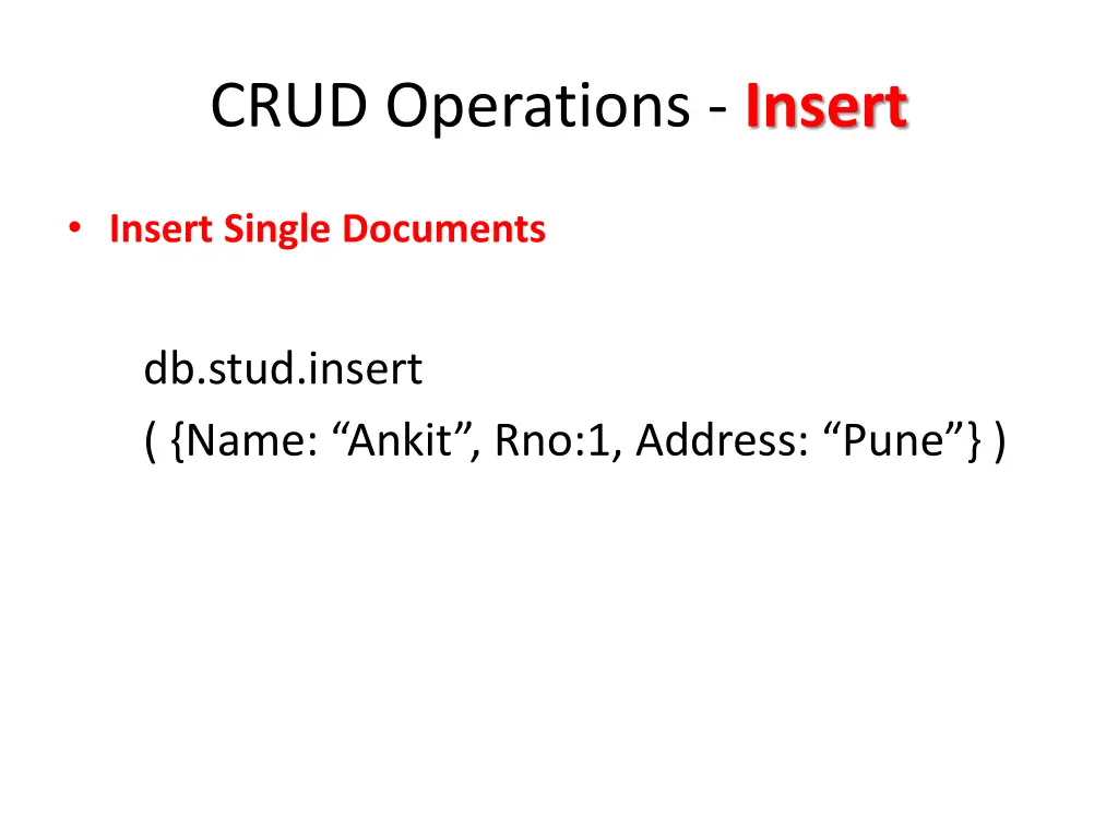 crud operations insert 3