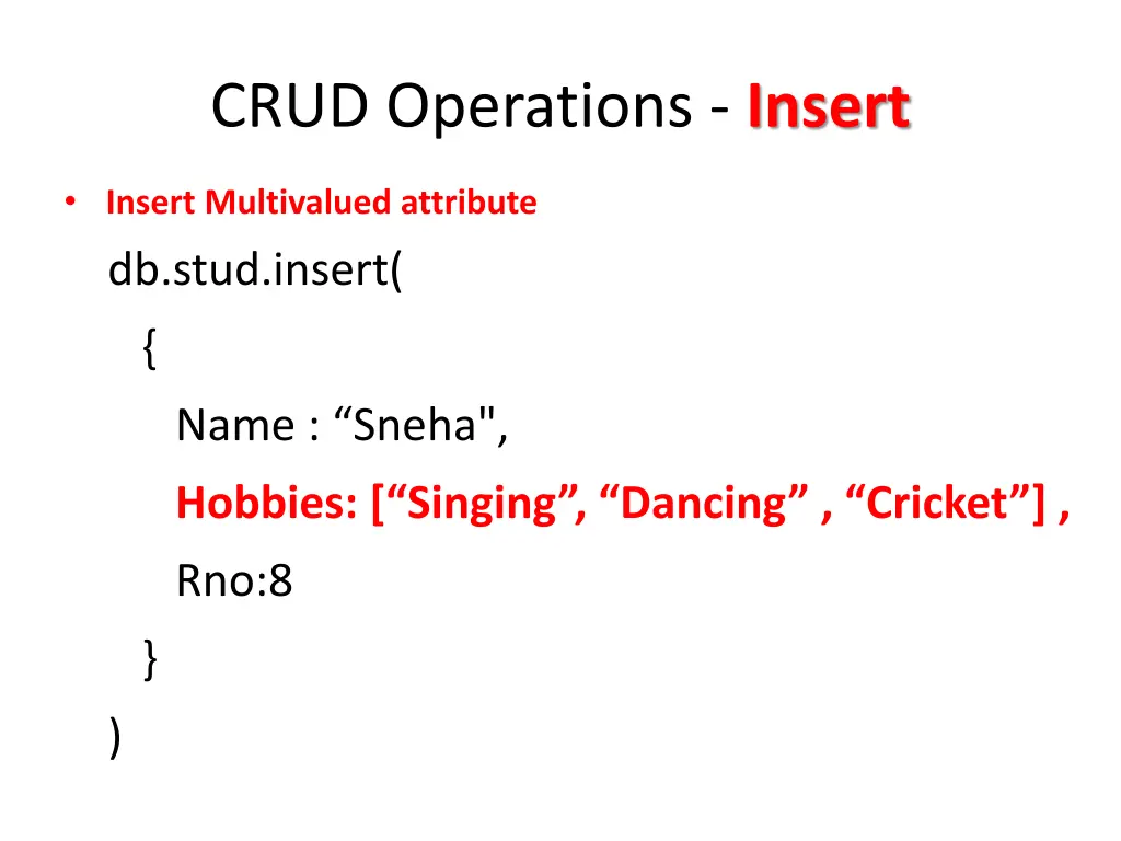 crud operations insert 6