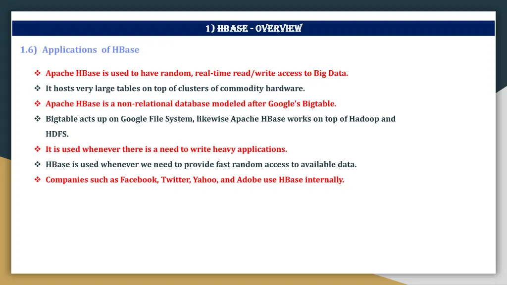 1 1 hbase hbase overview 10
