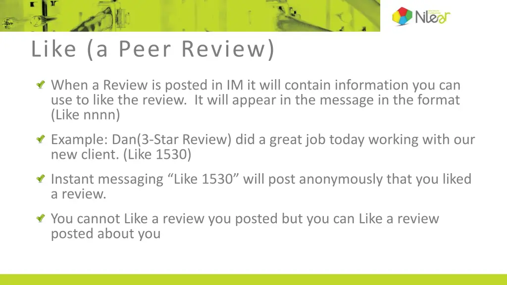 like a peer review
