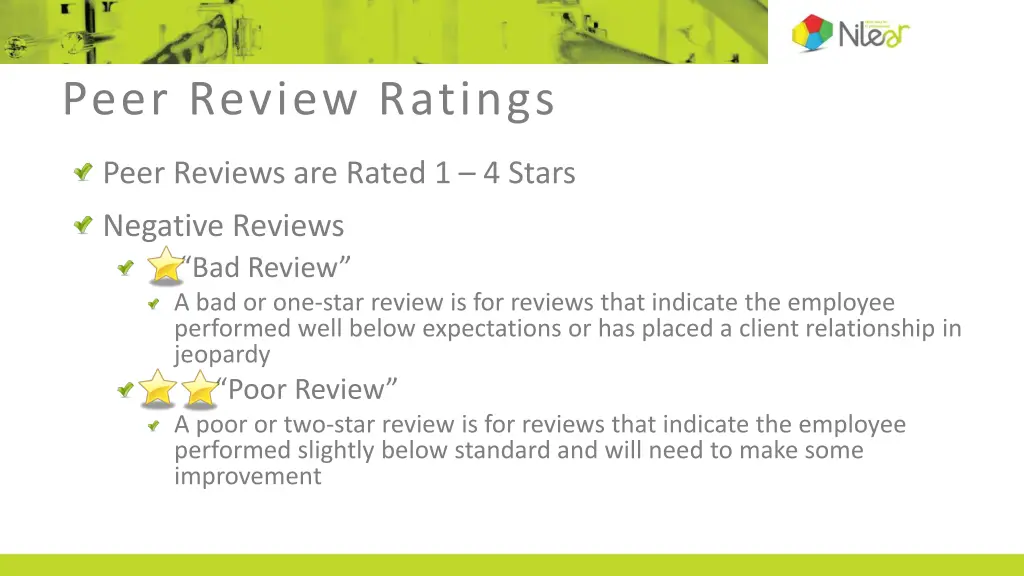 peer review ratings