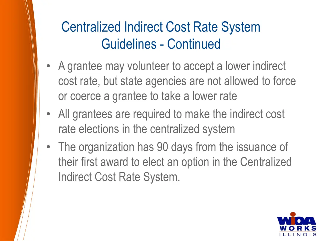 centralized indirect cost rate system guidelines 1