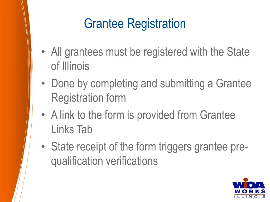 grantee registration