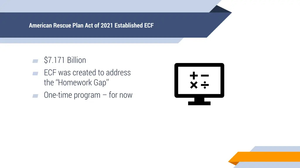 american rescue plan act of 2021 established ecf
