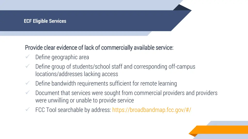 ecf eligible services 3