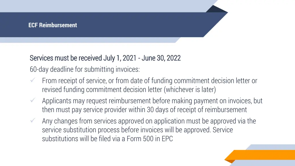 ecf reimbursement 1