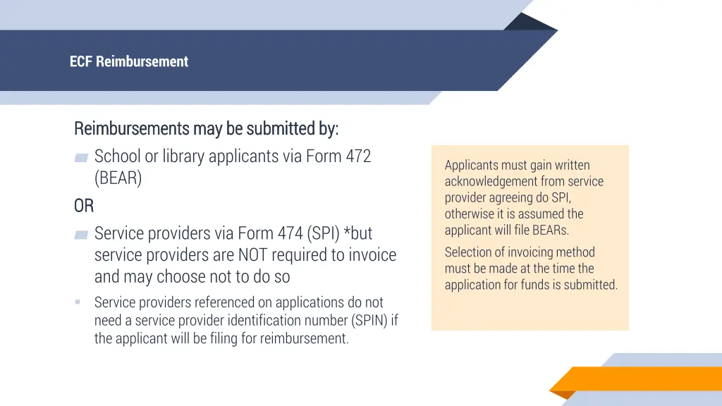 ecf reimbursement