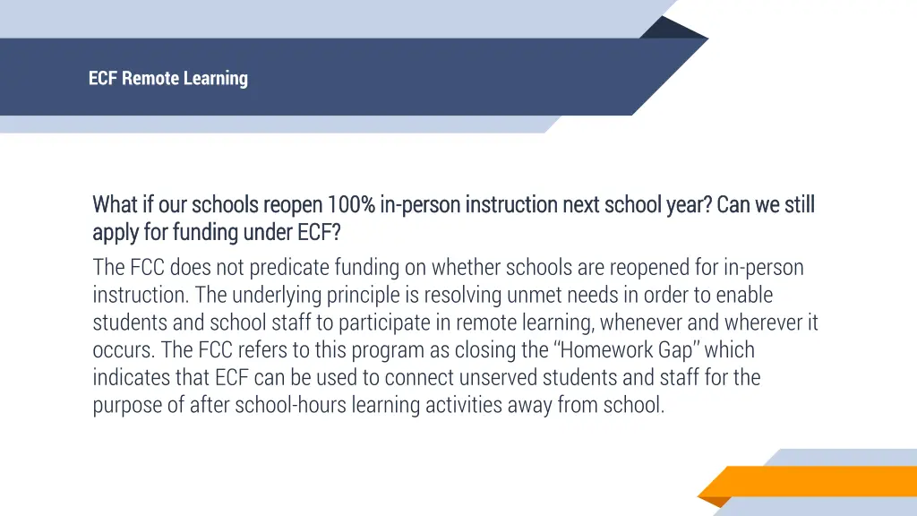 ecf remote learning