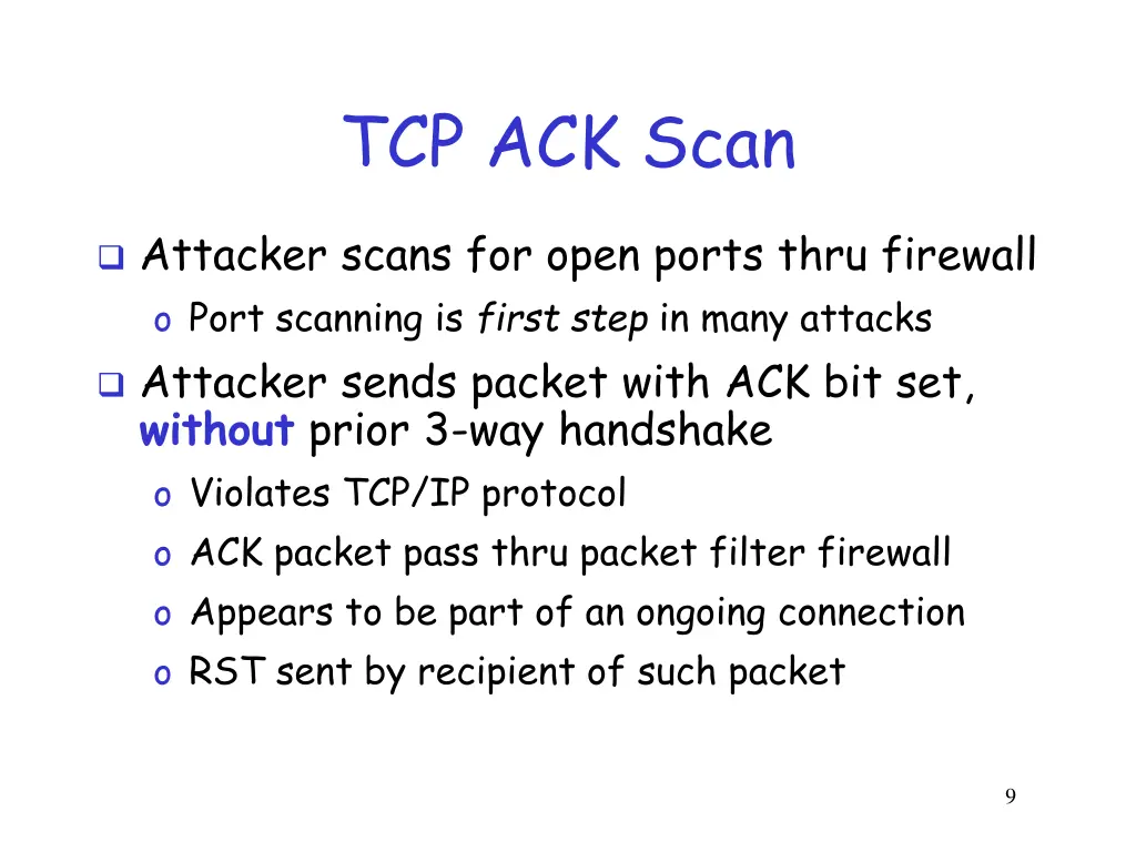 tcp ack scan