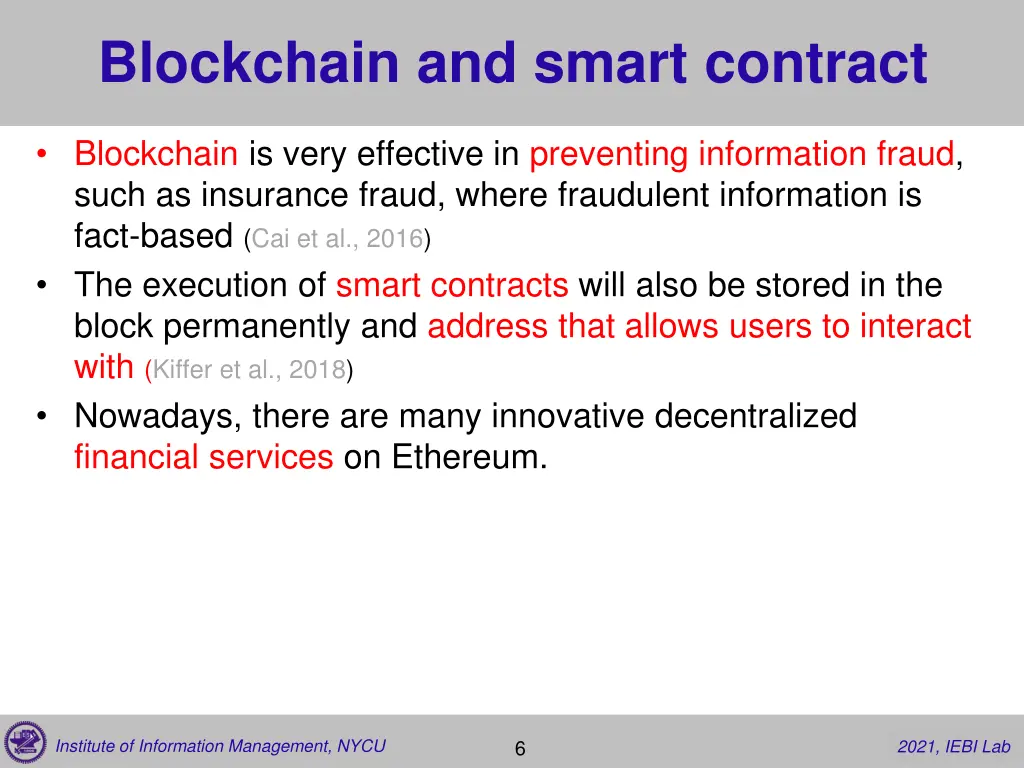 blockchain and smart contract