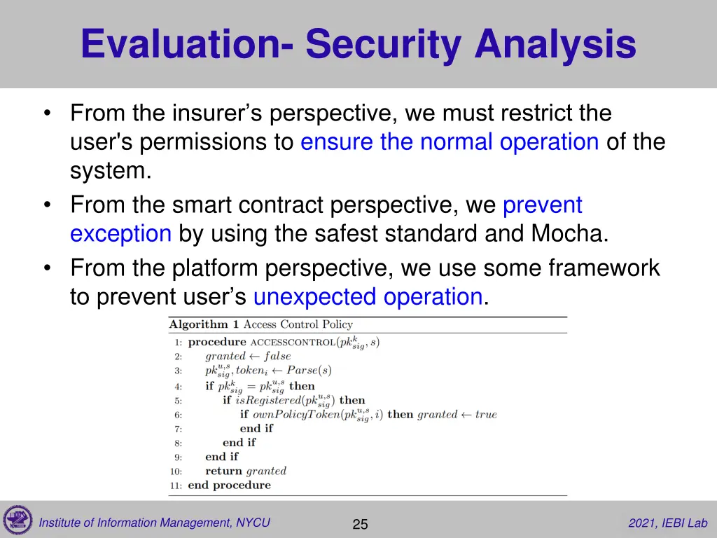evaluation security analysis