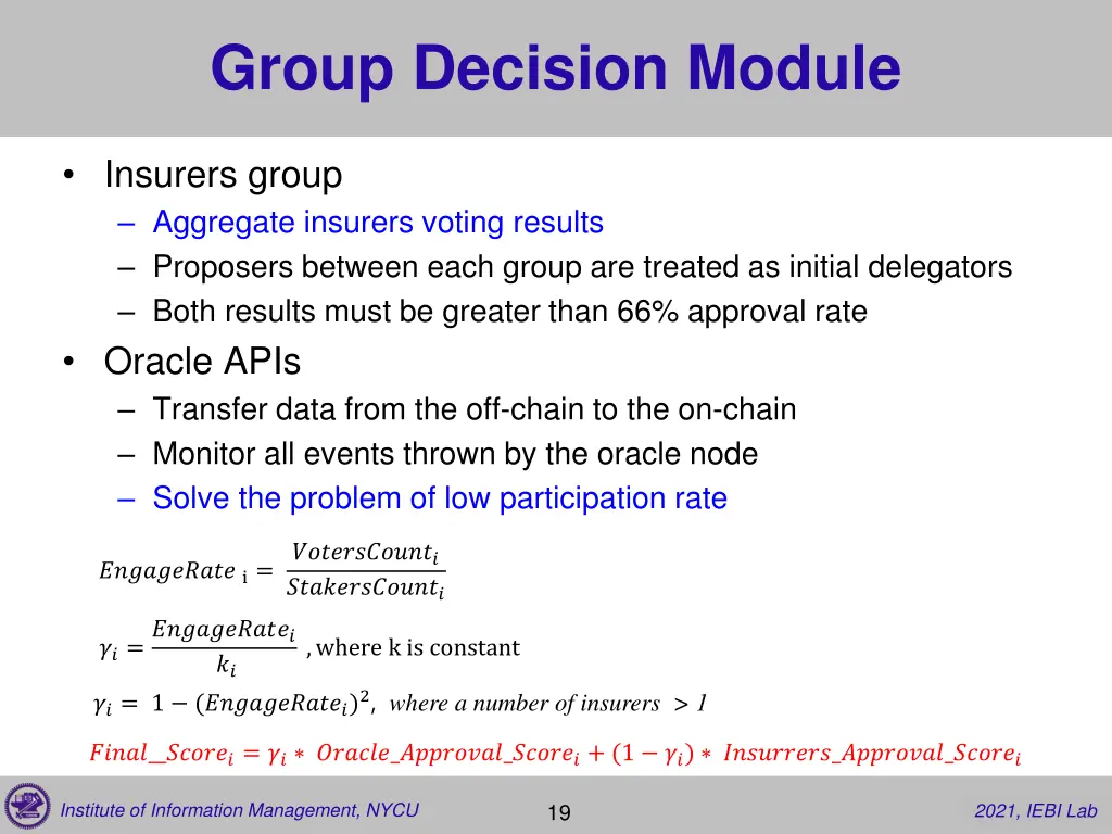 group decision module
