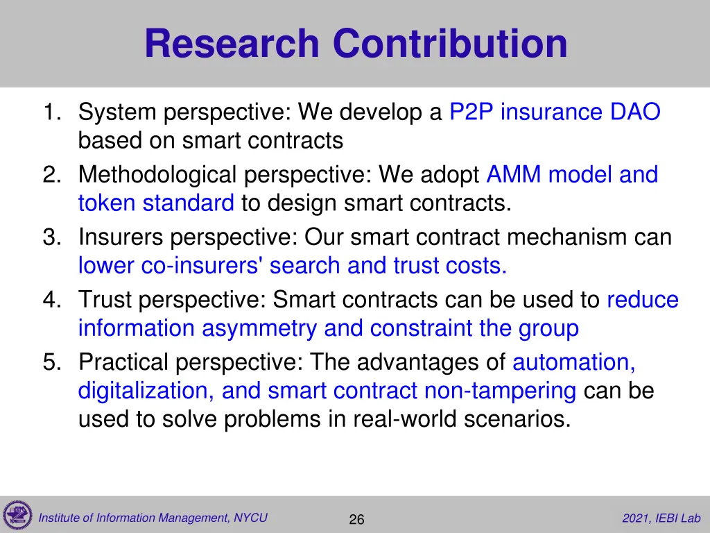 research contribution