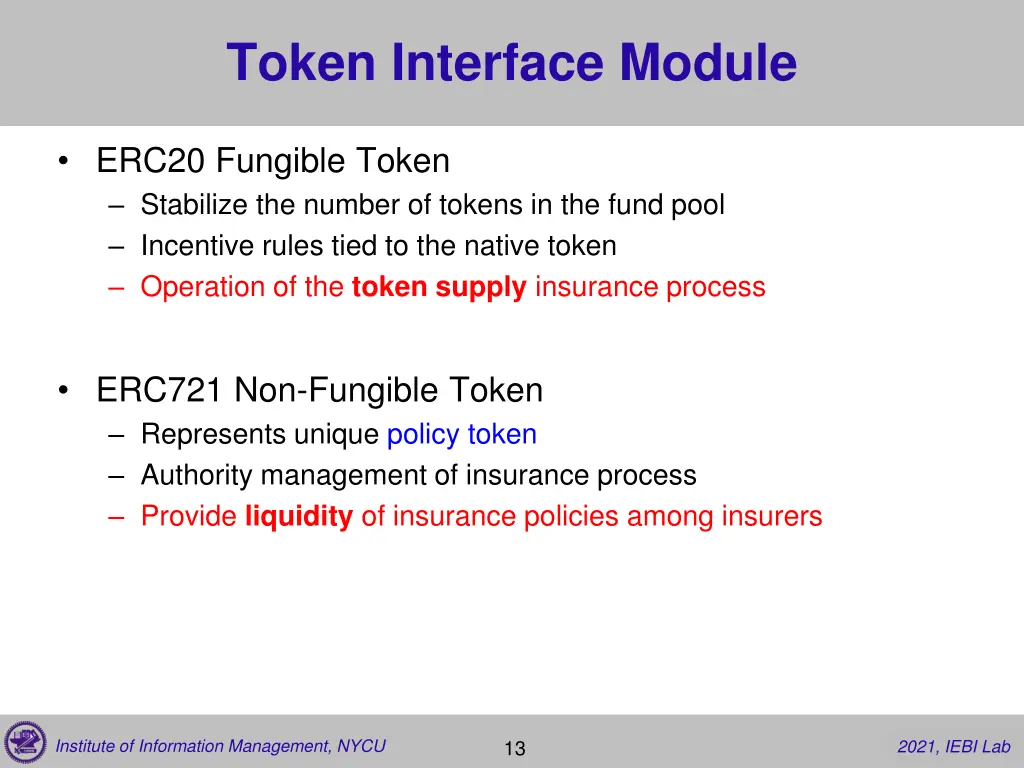 token interface module