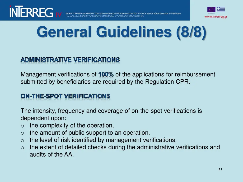 general guidelines 8 8